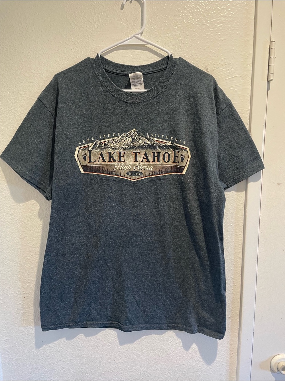 🌲 Men’s Retro Lake Tahoe California Graphic Tee | Size Large 🐻